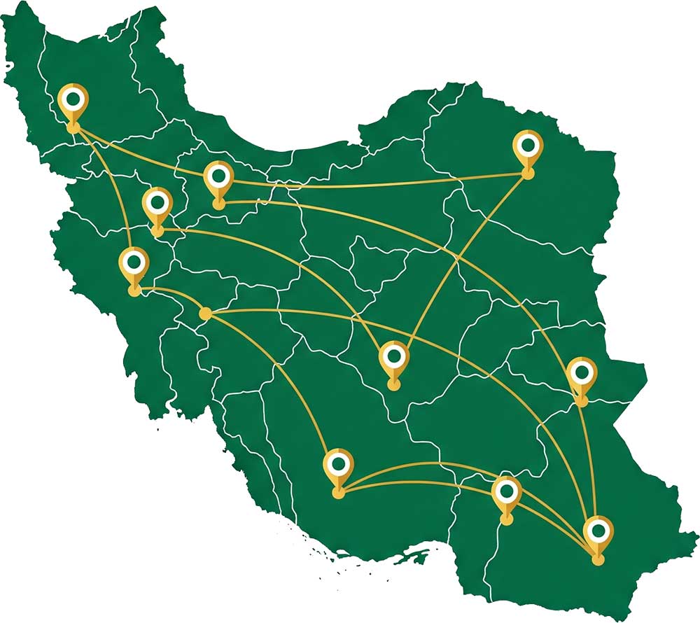 نقشه ارسال به سراسر ایران