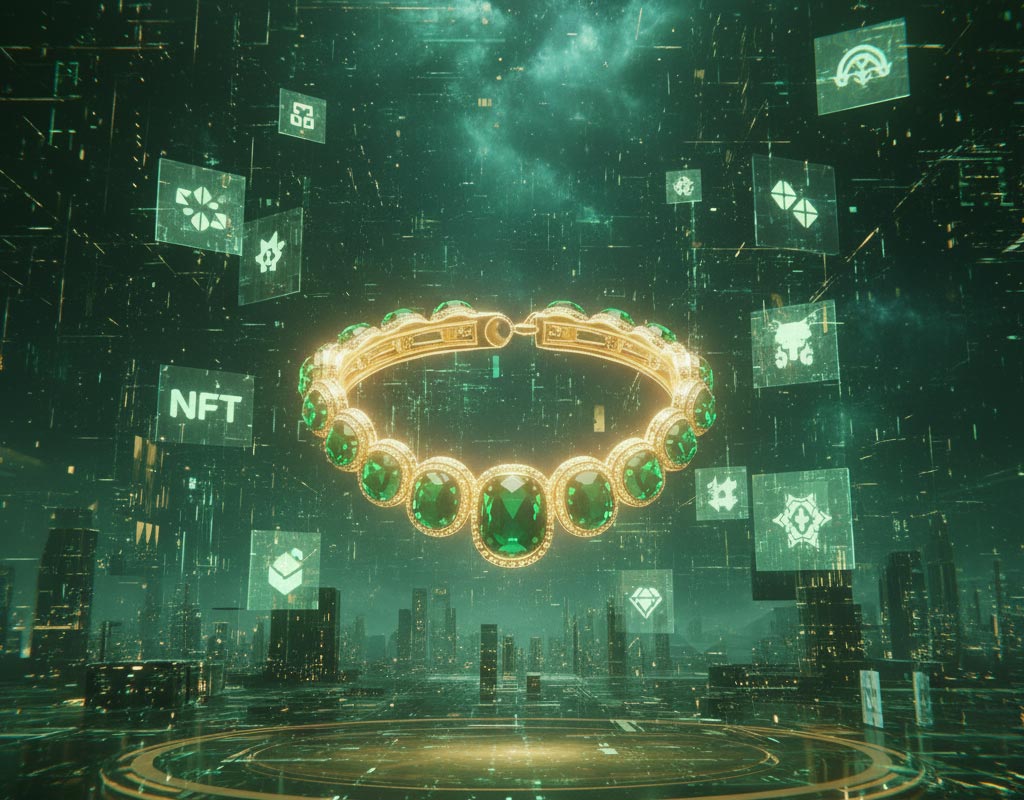 گردنبند طلای دیجیتال در متاورس با نماد NFT